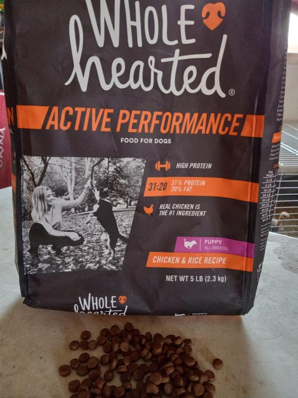 WholeHearted Active Performance High-Protein Chicken & Rice Recipe Dry Puppy Food, 30 lbs.