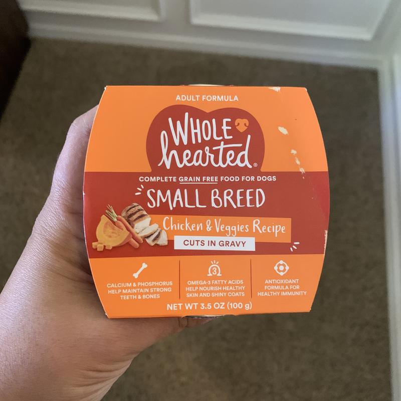 WholeHearted Grain-Free Chicken & Veggies Cuts in Gravy Wet Dog Food, 3.5 oz., Case of 8