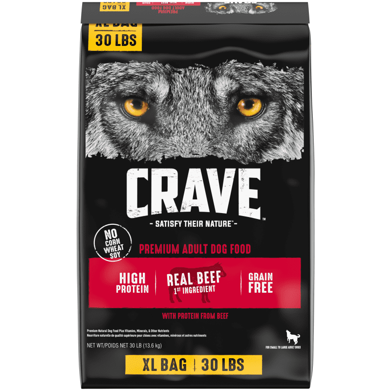 CRAVE Beef Recipe High Protein Grain-Free Dry Dog Food – Crave