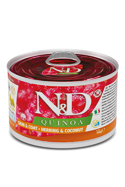 Farmina Pet Foods - Dog food - N&D Quinoa Functional Canine - Skin & Coat Herring mini wet food