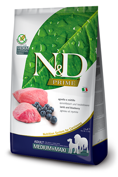 Farmina Pet Foods - Dog food - N&D Prime Canine - Lamb & Blueberry Adult Medium & Maxi