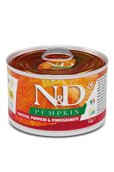 Farmina Pet Foods - Dog food - N&D Pumpkin Grain-Free Canine - Chicken, Pumpkin & Pomegranate Adult Mini wet food