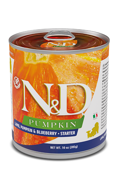 Farmina Pet Foods - Dog food - N&D Pumpkin Grain-Free Canine - Lamb, Pumpkin & Blueberry - Starter wet food