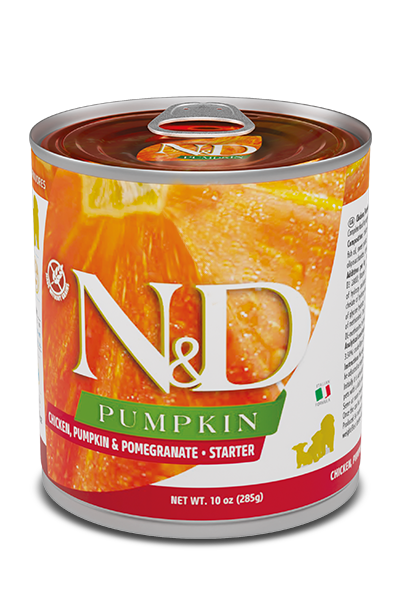 Farmina Pet Foods - Dog food - N&D Pumpkin Grain-Free Canine - Chicken, Pumpkin & Pomegranate - Starter wet food