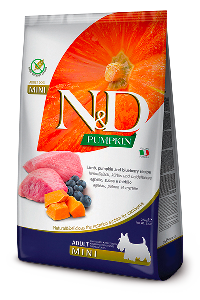 Farmina Pet Foods - Dog food - N&D Pumpkin Grain-Free Canine - Lamb & Blueberry Adult Mini